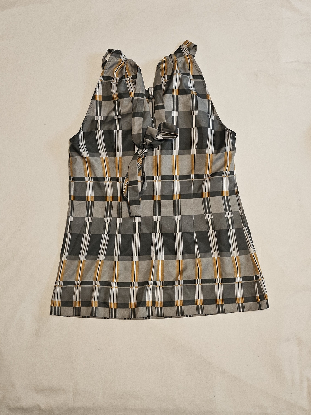 Banana Republic Factory Plaid Colorblock Feminine Ruffle Halter Cami Size XSP - Picture 6 of 7